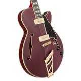 D'Angelico Deluxe SS (with Stairstep Tailpiece) Satin Trans Wine