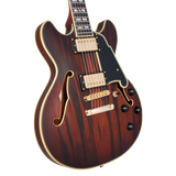 D'Angelico Deluxe Mini DC Satin Brown Burst