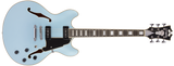 D'Angelico Premier DC P90s Iced Blue Metallic