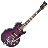 Vintage V100PLB ReIssued w/Bigsby Flamed Purpleburst